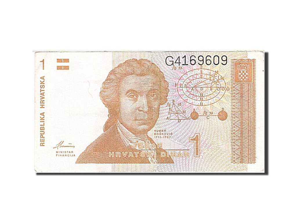 Geldschein, Kroatien, 1 Dinar, 1991-1993, 1991, KM:16a, SS