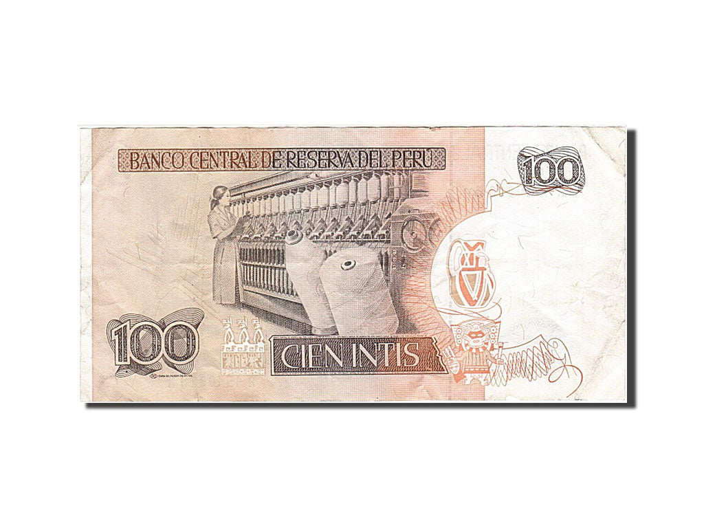 Banknote, Peru, 100 Intis, 1985-1991, 1986-03-06, KM:132b, EF(40-45)