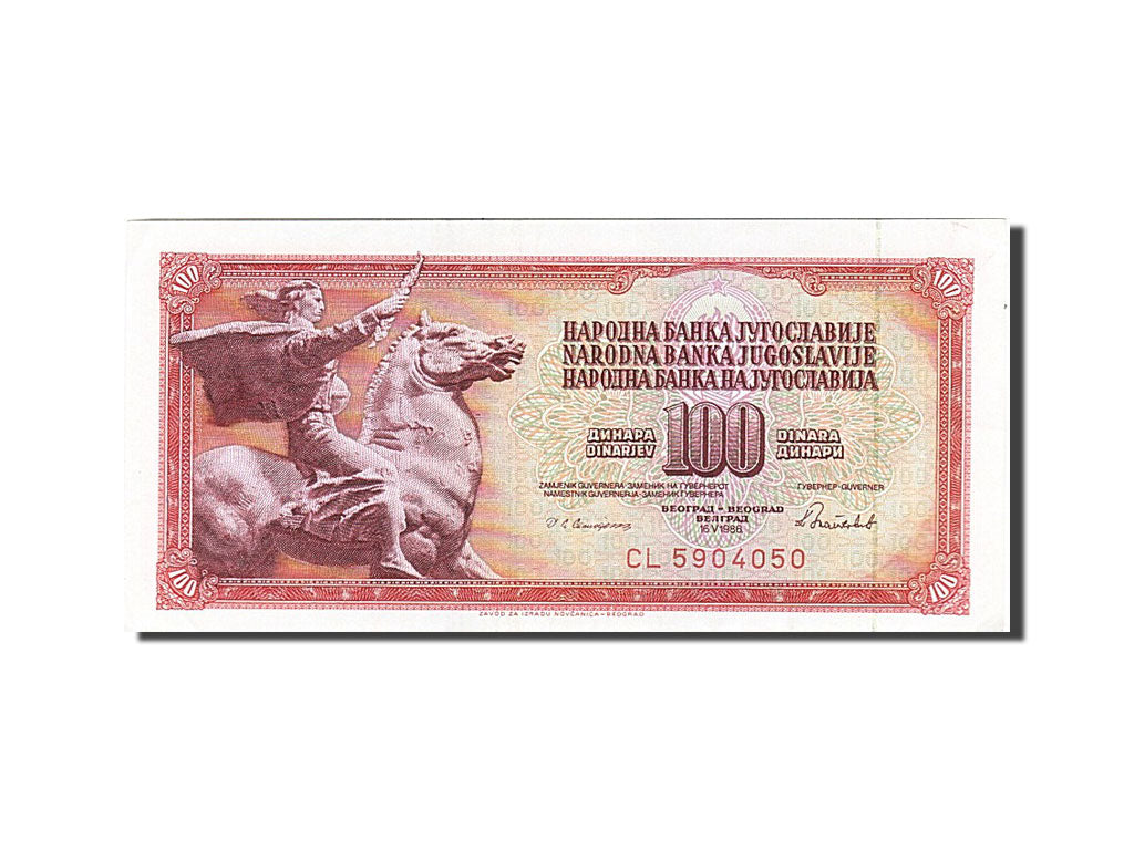Banconote, Iugoslavia, 100 Dinara, 1978, KM:90c, 1986-05-16, SPL-
