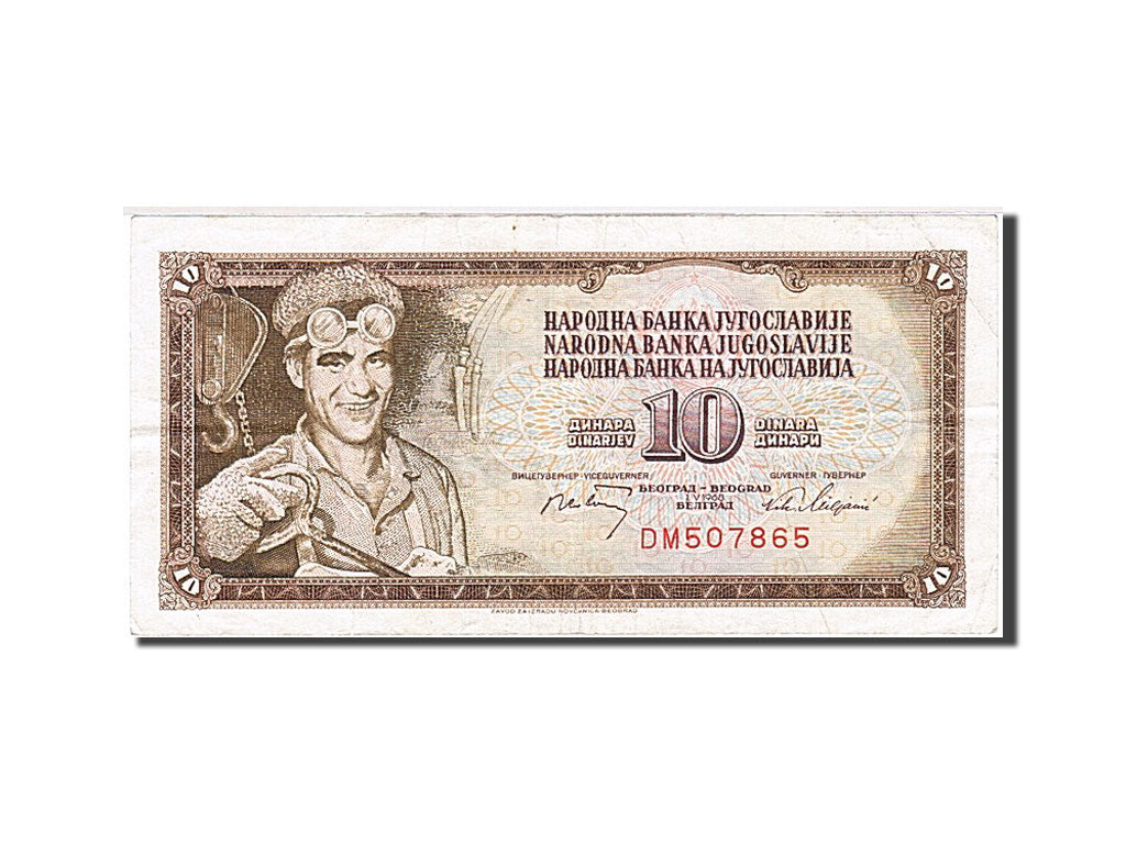 Banconote, Iugoslavia, 10 Dinara, 1968-1970, KM:82b, 1968-05-01, MB