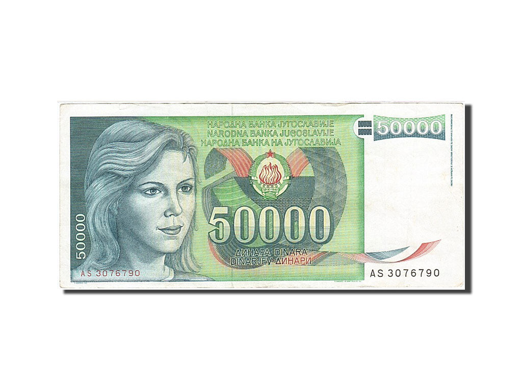 Banconote, Iugoslavia, 50,000 Dinara, 1985-1989, KM:96, 1988-05-01, BB