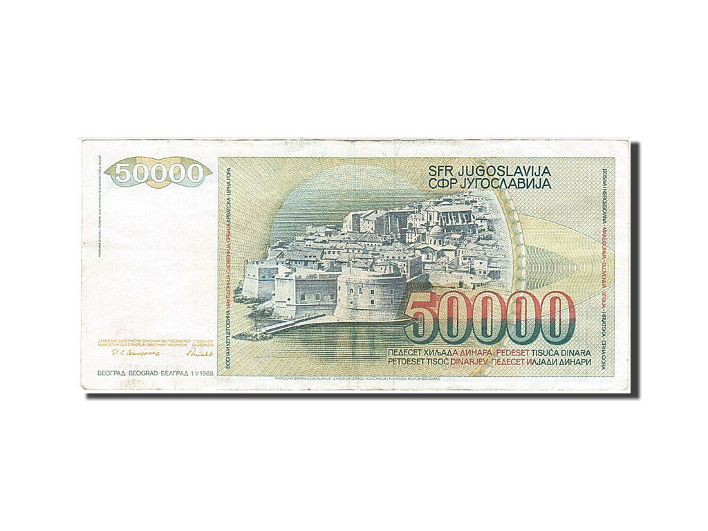Banconote, Iugoslavia, 50,000 Dinara, 1985-1989, KM:96, 1988-05-01, BB