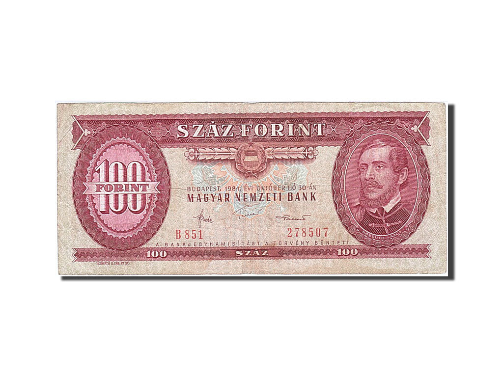 Geldschein, Ungarn, 100 Forint, 1957-1983, 1984-10-30, KM:171g, S+