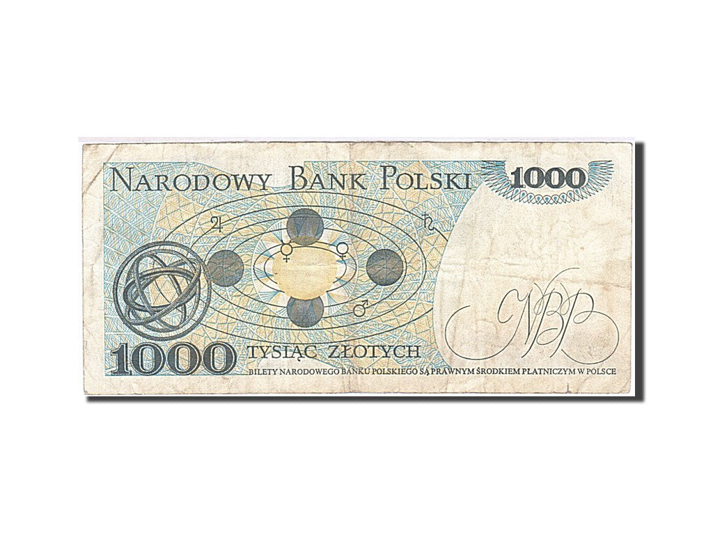 Billet, Pologne, 1000 Zlotych, 1974-1976, 1982-06-01, KM:146c, TB+