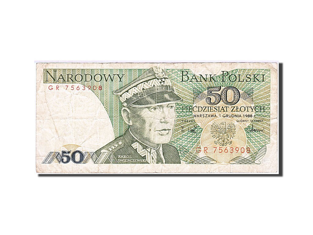 Banconote, Polonia, 50 Zlotych, 1974-1976, KM:142c, 1988-12-01, MB