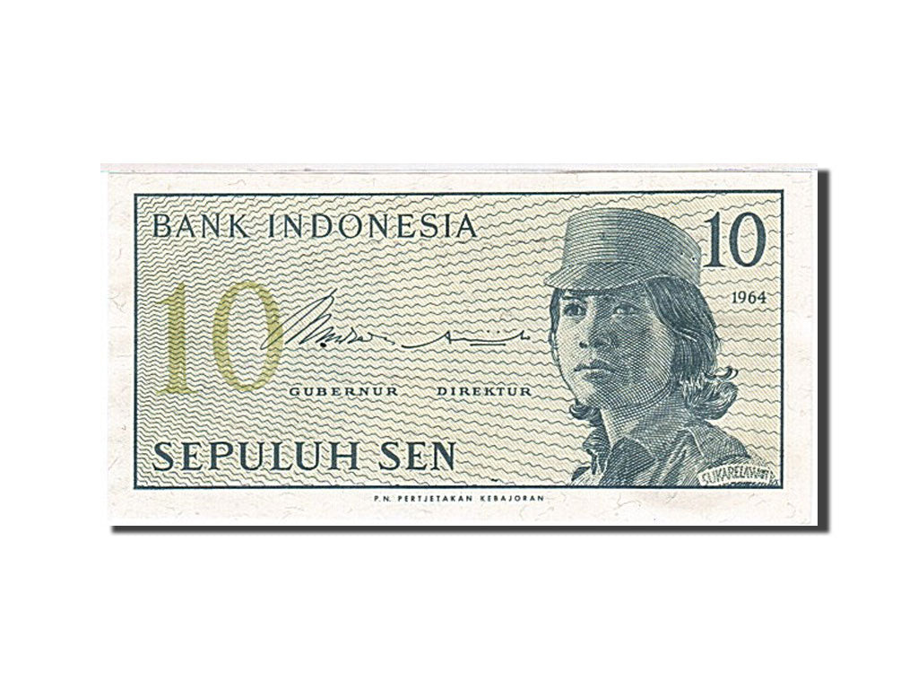 Banknote, Indonesia, 10 Sen, 1964, 1964, KM:92a, AU(55-58)