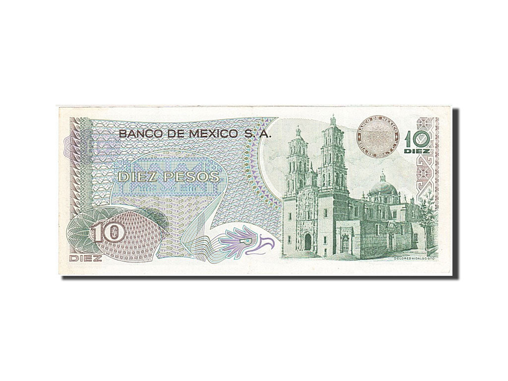 Billet, Mexique, 10 Pesos, 1969-1974, 1977-02-18, KM:63i, TTB+
