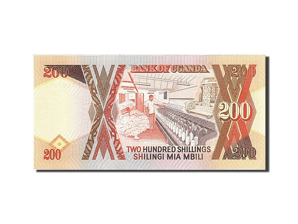 Banconote, Uganda, 200 Shillings, 1987, KM:32b, 1994, FDS