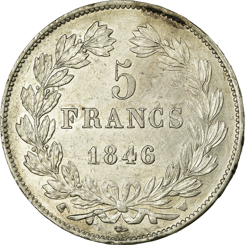 Coin, France, Louis-Philippe, 5 Francs, 1846, Lille, AU(55-58), Silver