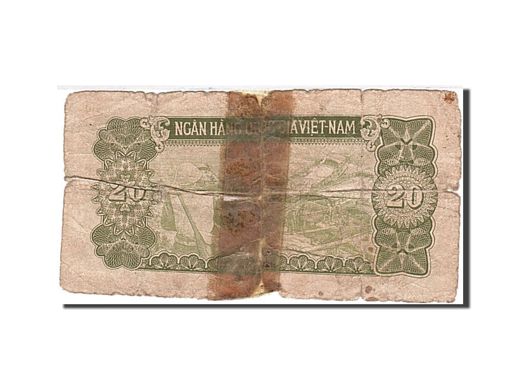 Banknot, Wietnam, 20 Dông, 1951-1953, 1951, KM:60b, VG(8-10)