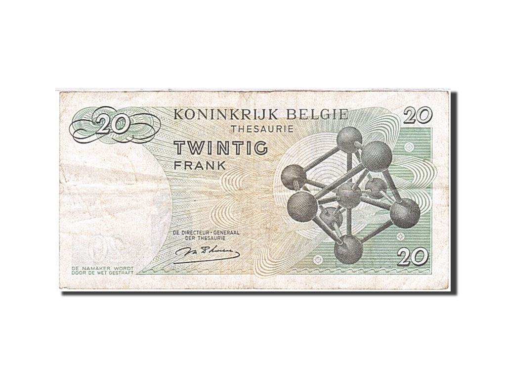 Geldschein, Belgien, 20 Francs, 1964-1966, 1964-06-15, KM:138, SS