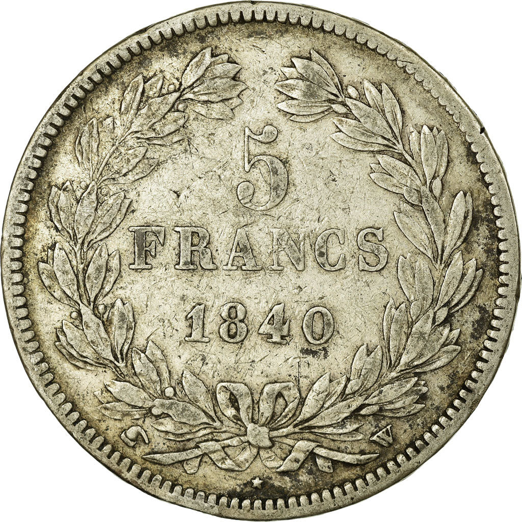 Coin, France, Louis-Philippe, 5 Francs, 1840, Lille, EF(40-45), Silver
