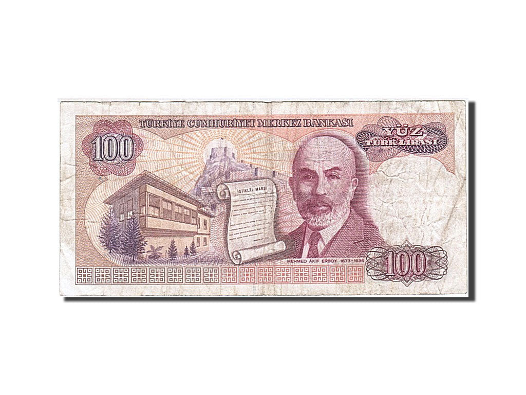 Banknote, Turkey, 100 Lira, 1984-1997, 1984, KM:194a, VF(20-25)