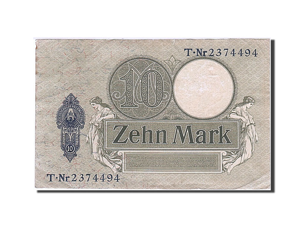 Banknote, Germany, 10 Mark, 1904-1906, 1906-10-06, KM:9b, EF(40-45)
