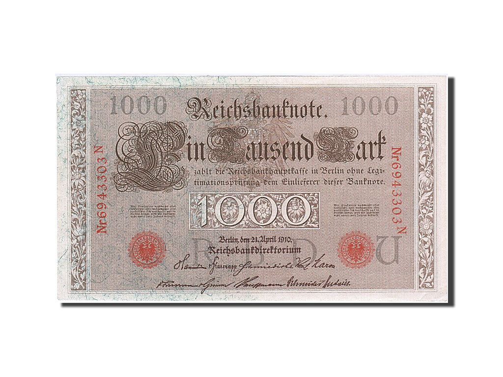 Banconote, Germania, 1000 Mark, 1910, KM:44b, 1910-04-21, SPL