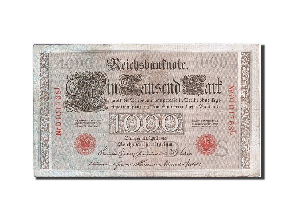 Banknote, Germany, 1000 Mark, 1910, 1910-04-21, KM:44b, EF(40-45)
