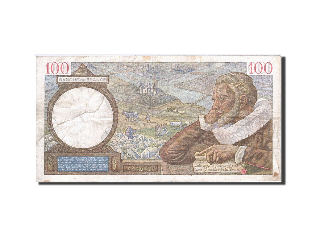 Banknote, France, 100 Francs, 1939, 1939-11-02, AU(50-53), Fayette:26.13, KM:94
