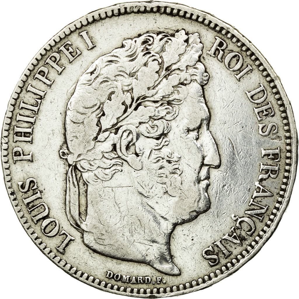 Coin, France, Louis-Philippe, 5 Francs, 1838, Marseille, EF(40-45), Silver