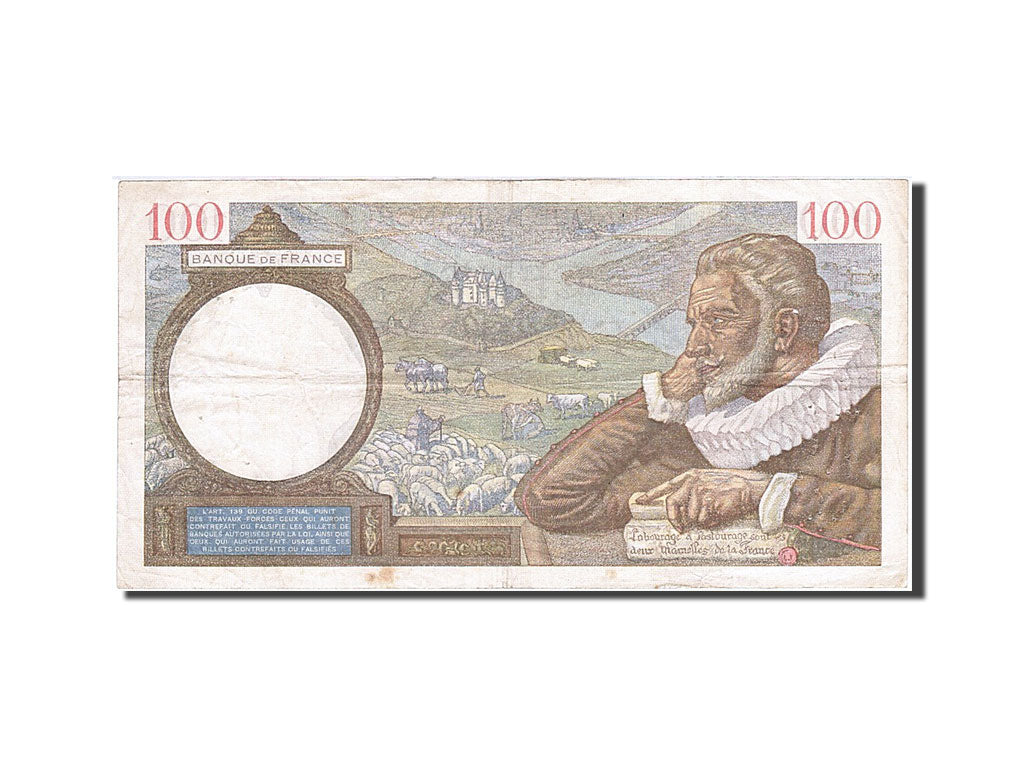 Banknote, France, 100 Francs, 1939, 1939-09-14, VF(30-35), Fayette:26.6, KM:94