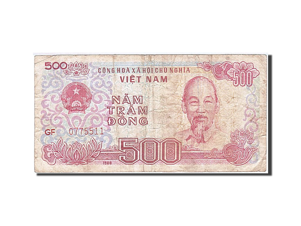 Banknot, Wietnam, 500 Dông, 1987-1988, 1988, KM:101a, VF(30-35)