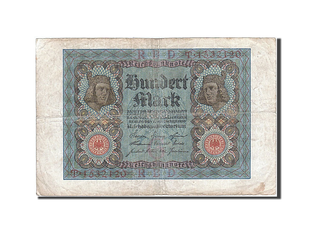 Biljet, Duitsland, 100 Mark, 1920, 1920-11-01, KM:69a, TB