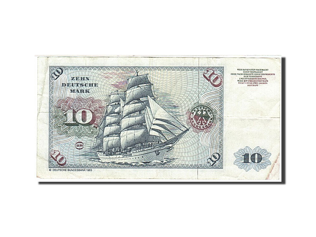 Banknote, GERMANY - FEDERAL REPUBLIC, 10 Deutsche Mark, 1970-1980, 1980-01-02