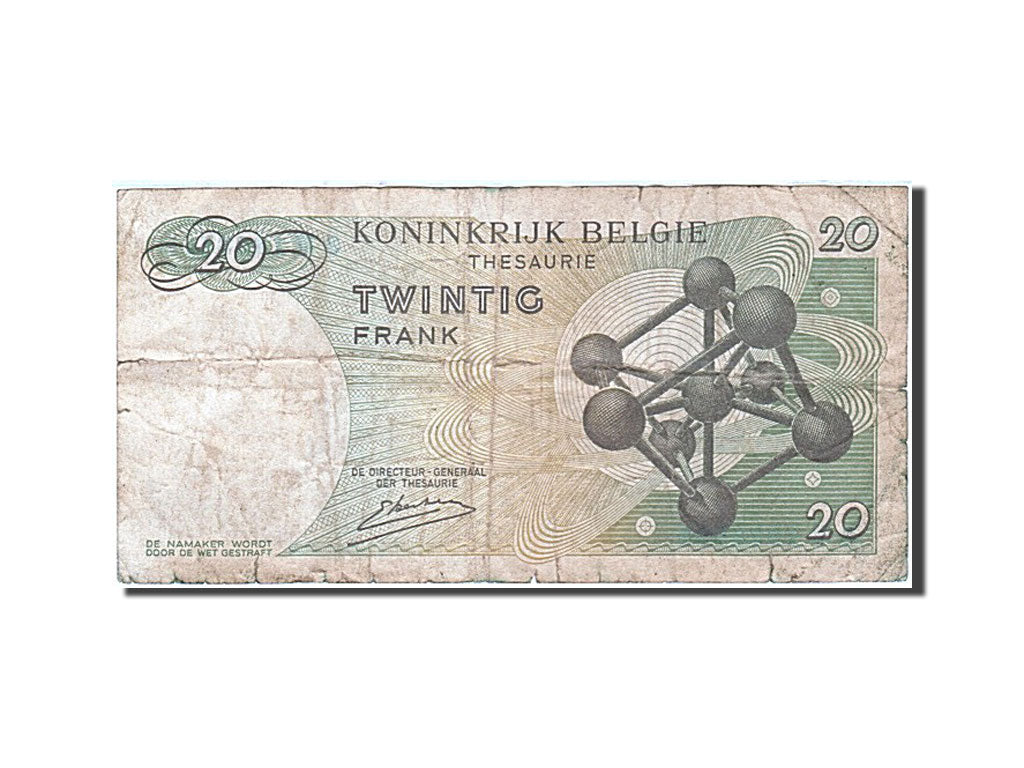 Billet, Belgique, 20 Francs, 1964-1966, 1964-06-15, KM:138, B