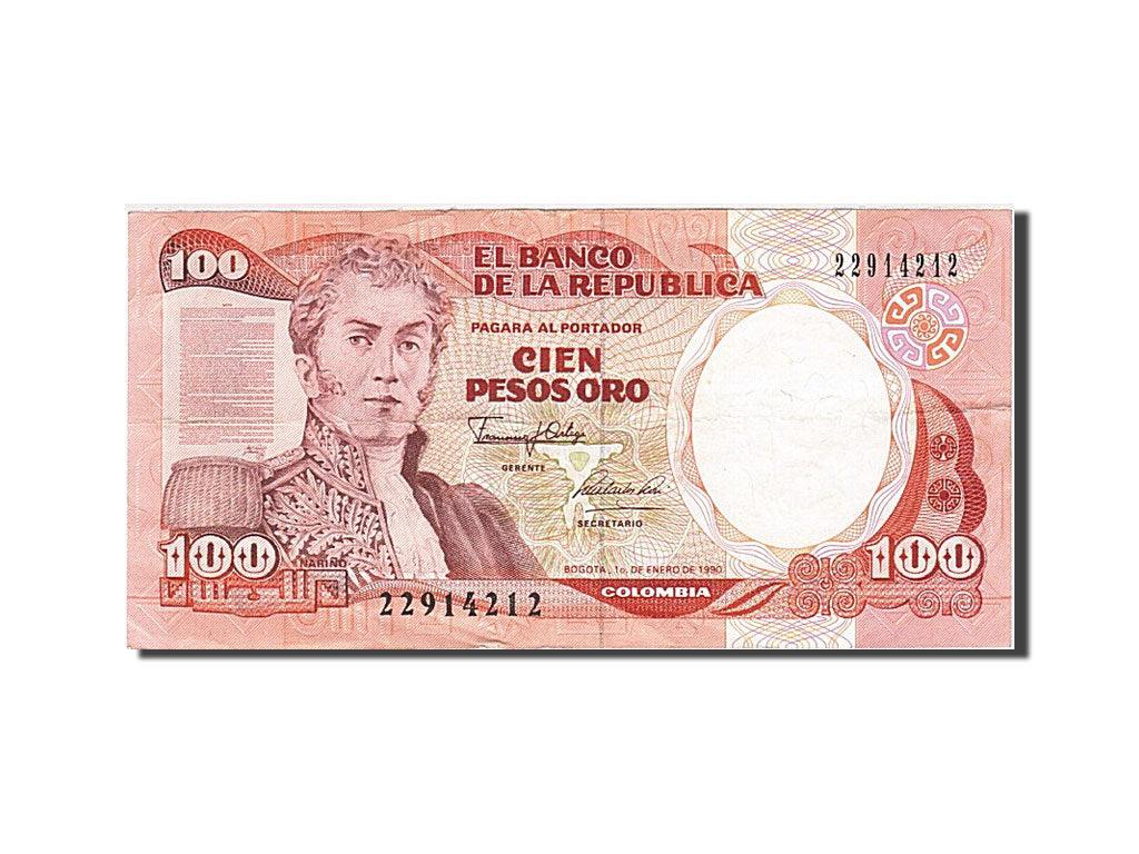 Banknot, Colombia, 100 Pesos Oro, 1983-1991, 1990-01-01, KM:426e, EF(40-45)