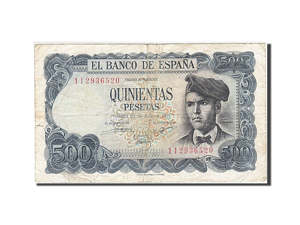 Banknote, Spain, 500 Pesetas, 1970-1971, 1971-07-23, KM:153a, VF(30-35)