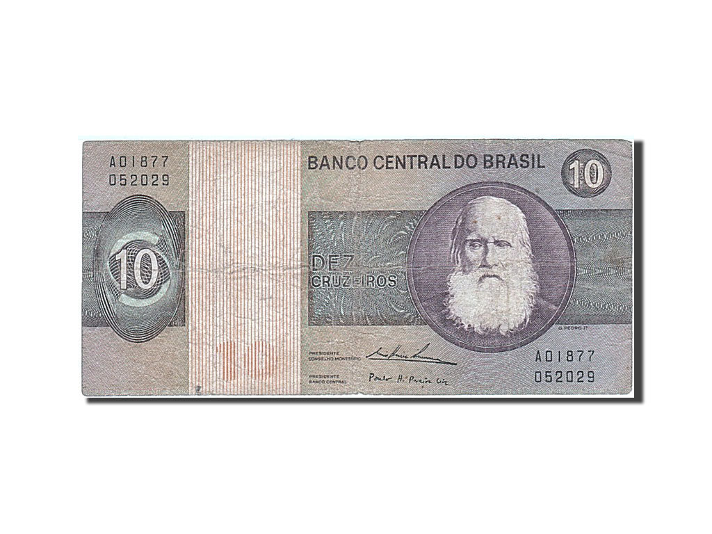 Banknote, Brazil, 10 Cruzeiros, 1970, 1979, KM:193c, F(12-15)