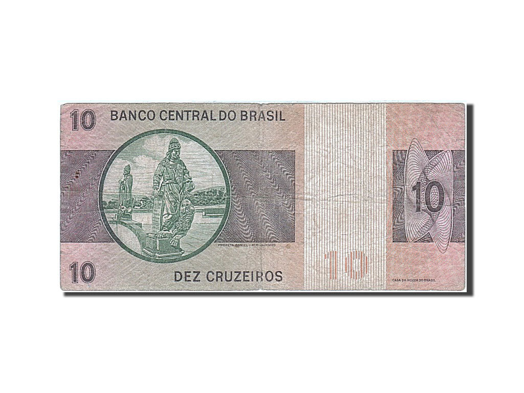 Banknote, Brazil, 10 Cruzeiros, 1970, 1979, KM:193c, F(12-15)