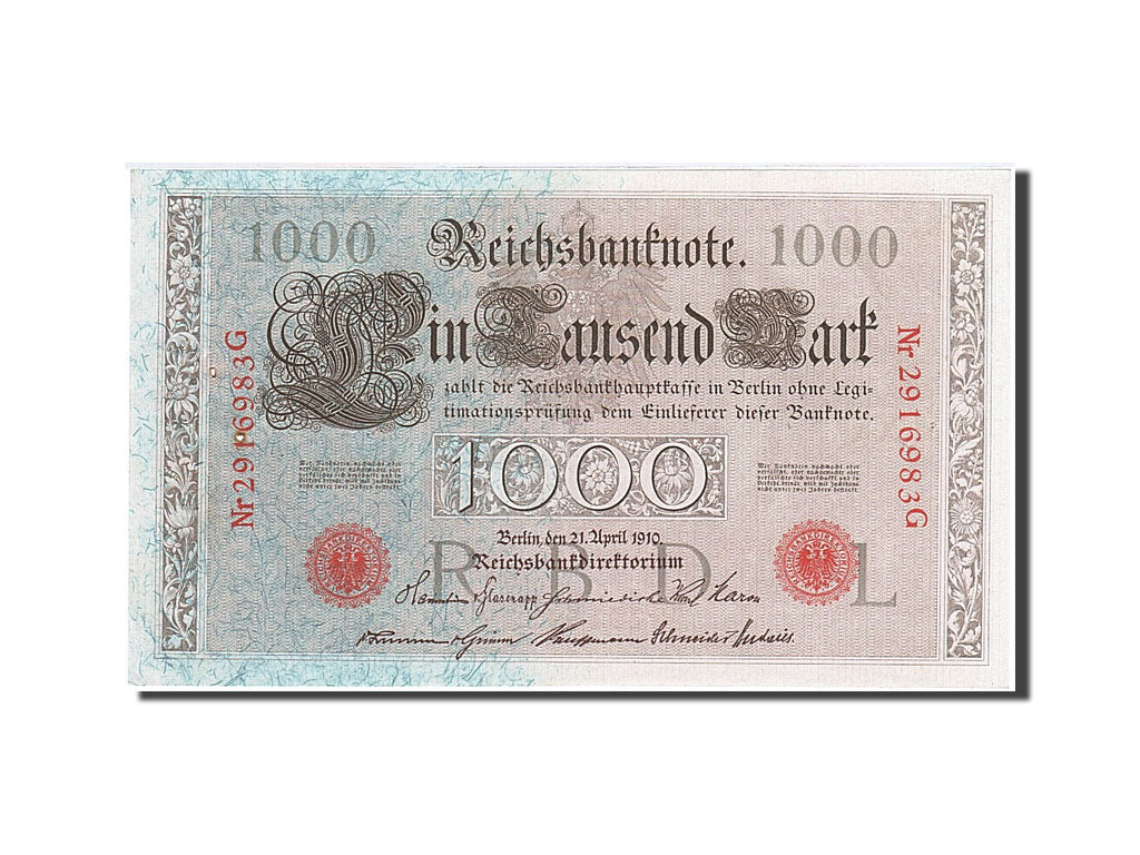 Biljet, Duitsland, 1000 Mark, 1910, 1910-04-21, KM:44b, SUP+