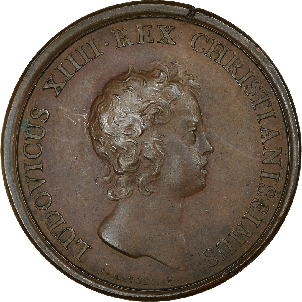 Frankrijk, Medaille, Louis XIV, L'Italie Pacifiée, History, 1644, Mauger, ZF+