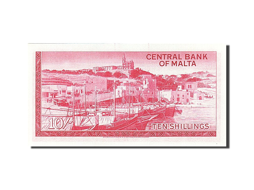 Banknot, Malta, 10 Shillings, 1968-1969, 1968, KM:28a, UNC(65-70)