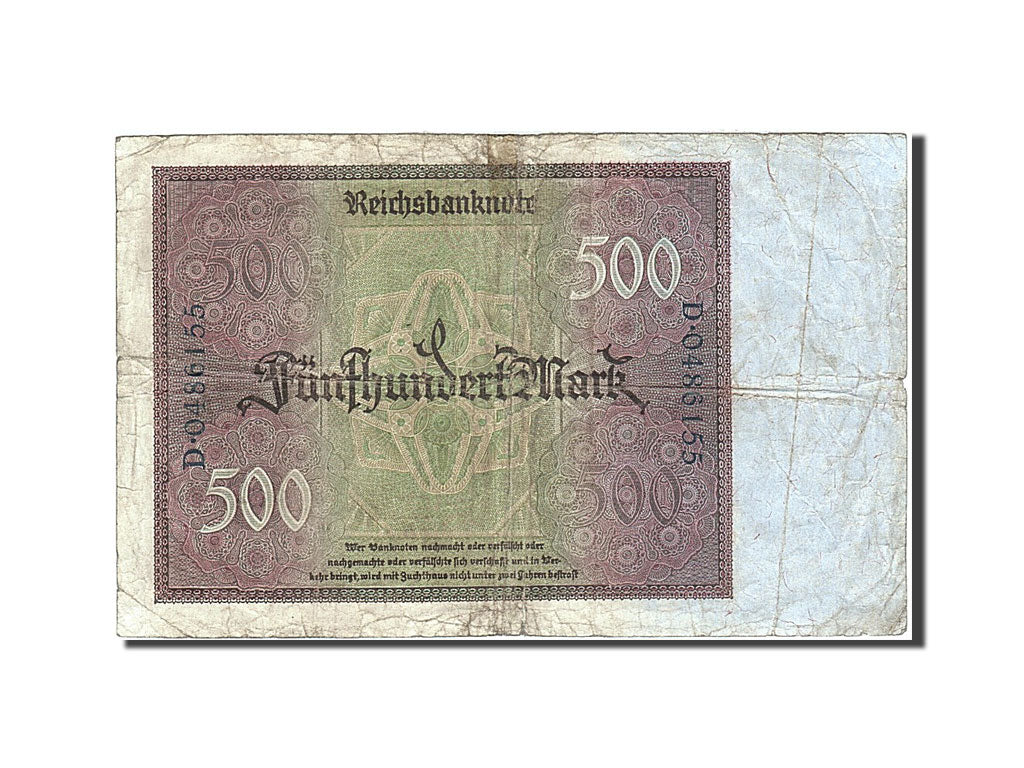 Biljet, Duitsland, 500 Mark, 1922, 1922-03-27, KM:73, TB