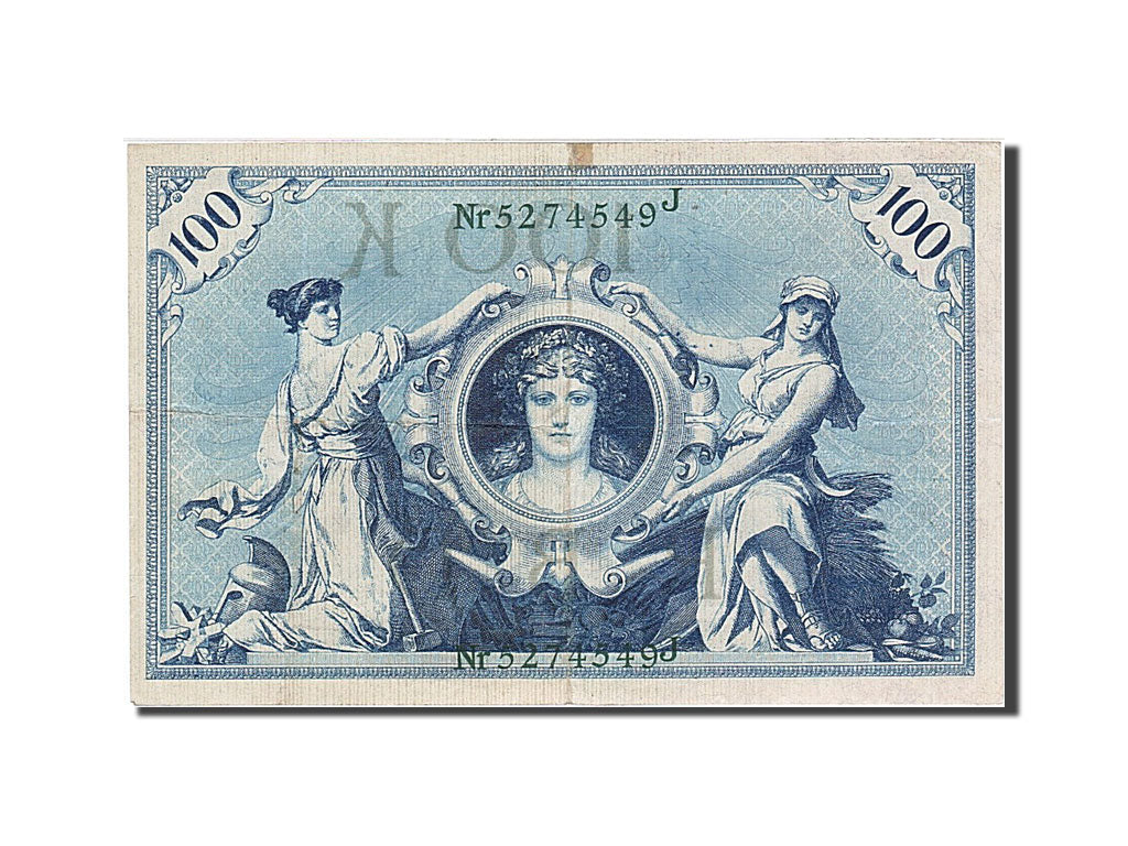 Geldschein, Deutschland, 100 Mark, 1908, 1908-02-07, KM:34, VZ+
