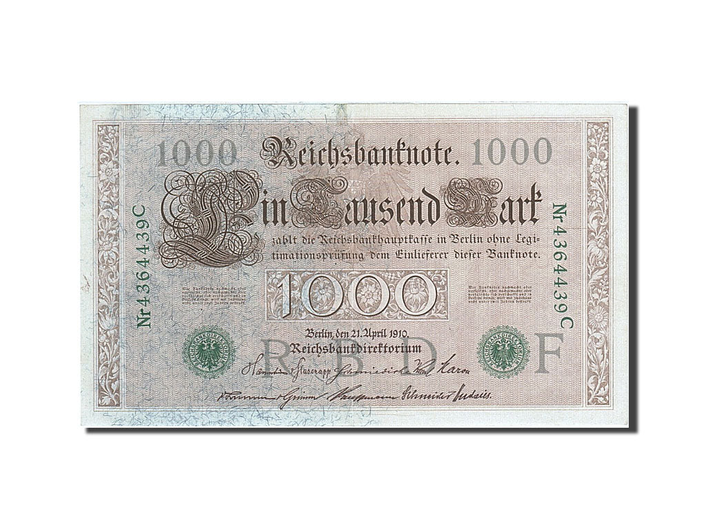 Banknote, Germany, 1000 Mark, 1910, 1910-04-21, KM:45b, UNC(60-62)