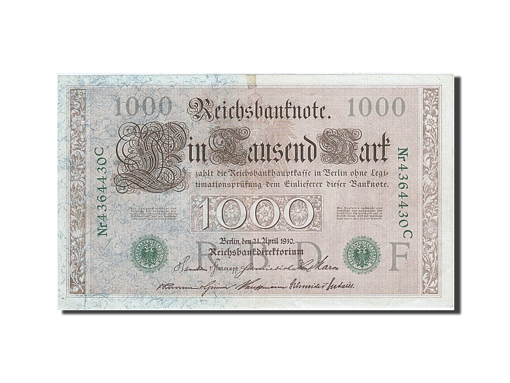 Billet, Allemagne, 1000 Mark, 1910, 1910-04-21, KM:45b, SUP