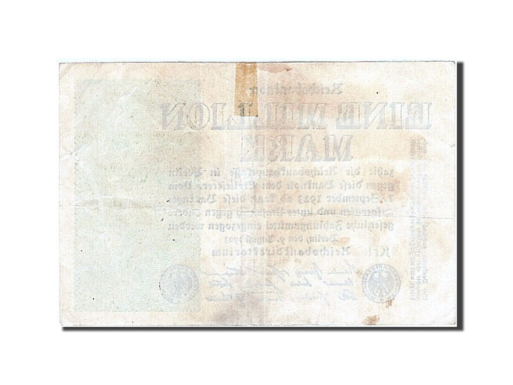 Banknote, Germany, 1 Million Mark, 1923, 1923-08-09, KM:102d, AU(50-53)
