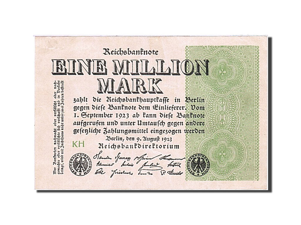 Banknote, Germany, 1 Million Mark, 1923, 1923-08-09, KM:102d, UNC(60-62)