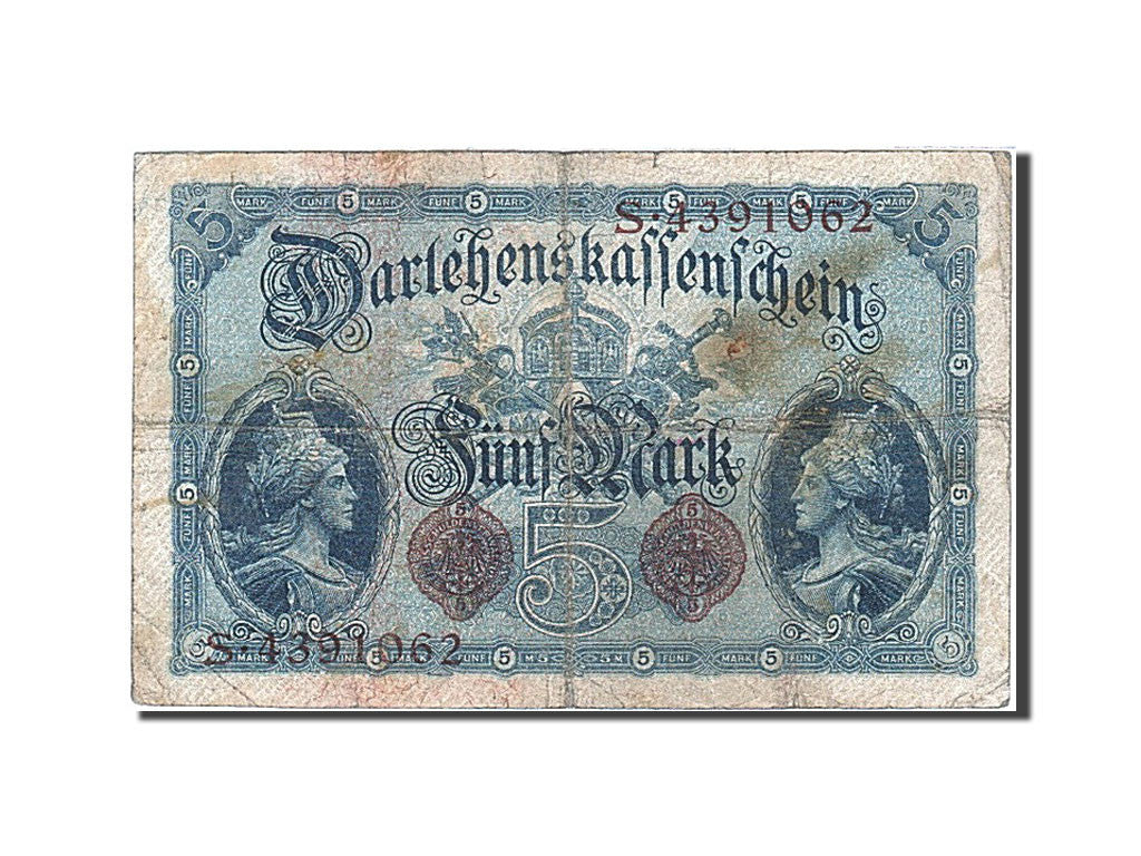 Biljet, Duitsland, 5 Mark, 1914, 1914-08-05, KM:47b, TB