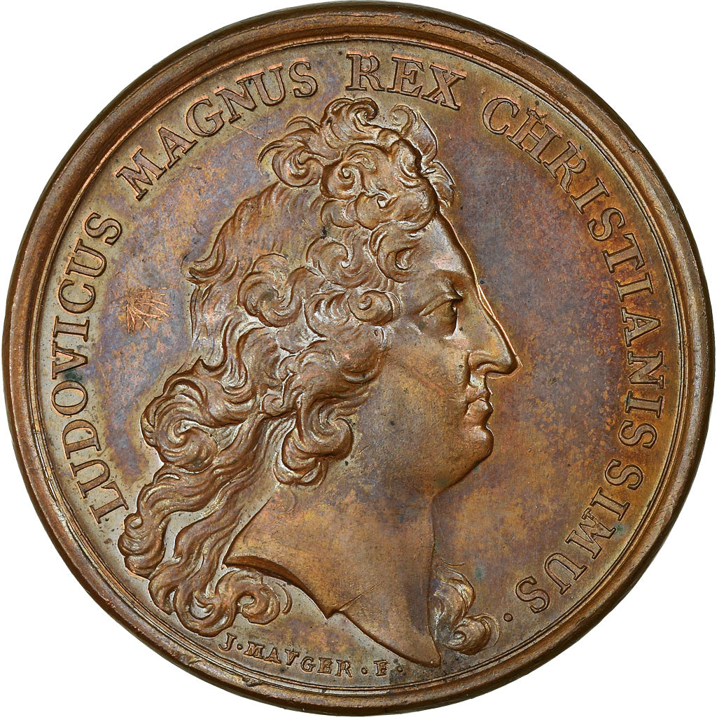 France, Medal, Louis XIV, Lifting of the Siege of Oudenaarde, 1674, Copper