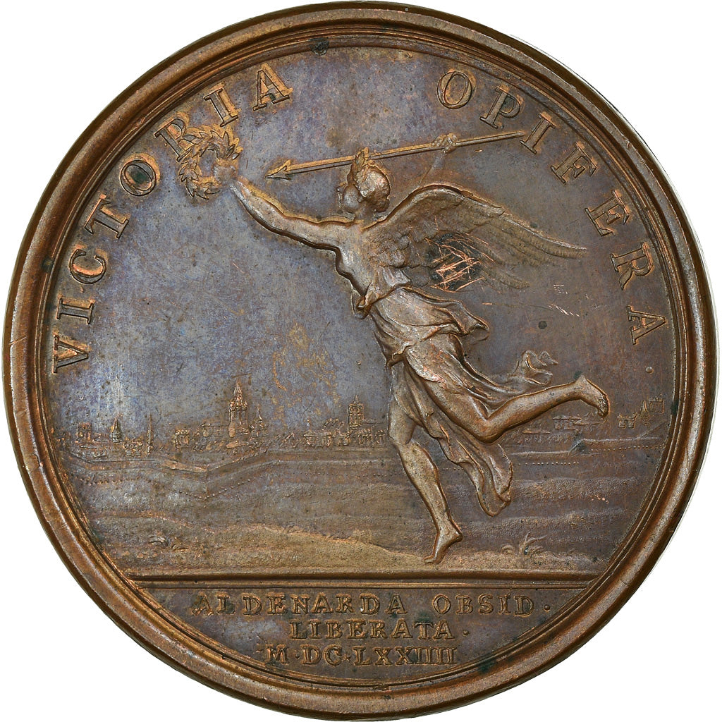 France, Medal, Louis XIV, Lifting of the Siege of Oudenaarde, 1674, Copper