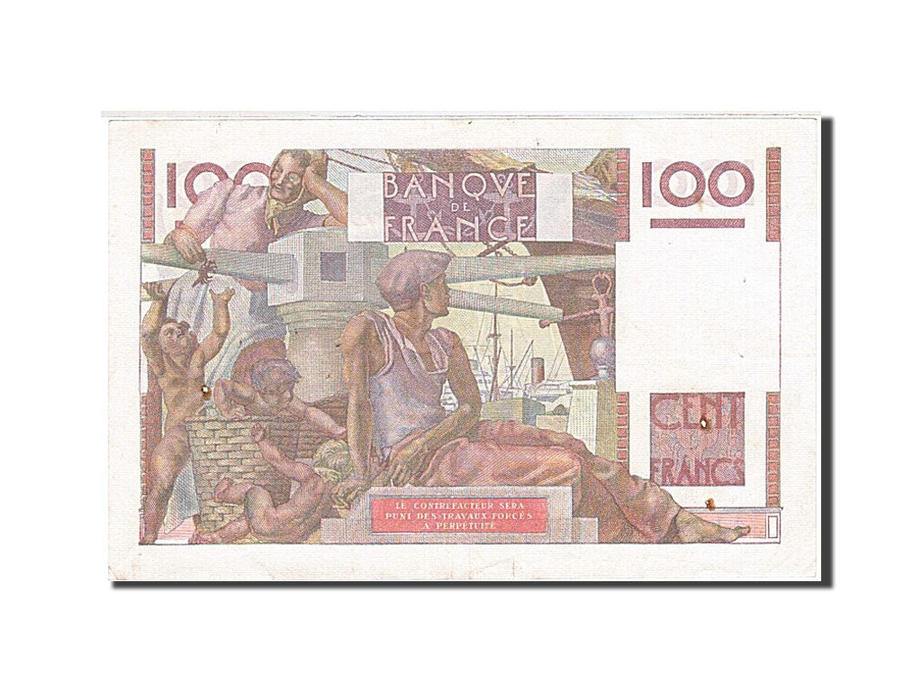 Banknot, Francja, 100 Francs, 1945, 1949-05-19, AU(55-58), Fayette:28.24