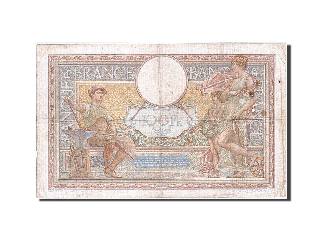 Banconote, Francia, 100 Francs, 1906, 1938-06-09, MB, Fayette:25.22, KM:86b