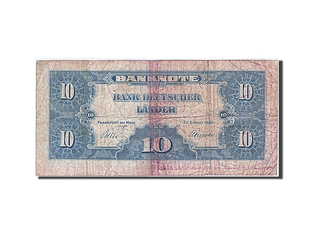 Banknote, GERMANY - FEDERAL REPUBLIC, 10 Deutsche Mark, 1949, 1949-08-22
