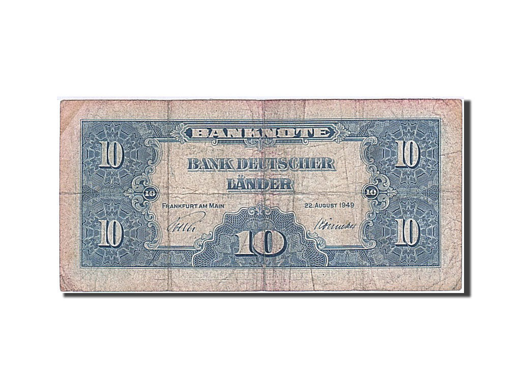 Banknote, GERMANY - FEDERAL REPUBLIC, 10 Deutsche Mark, 1949, 1949-08-22