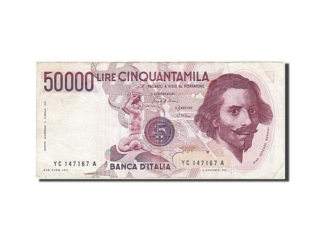 Biljet, Italië, 50,000 Lire, 1984, 1984, KM:113a, TTB