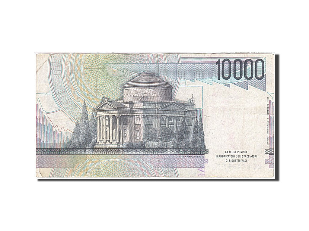Biljet, Italië, 10,000 Lire, 1984, 1984-09-03, KM:112b, TB