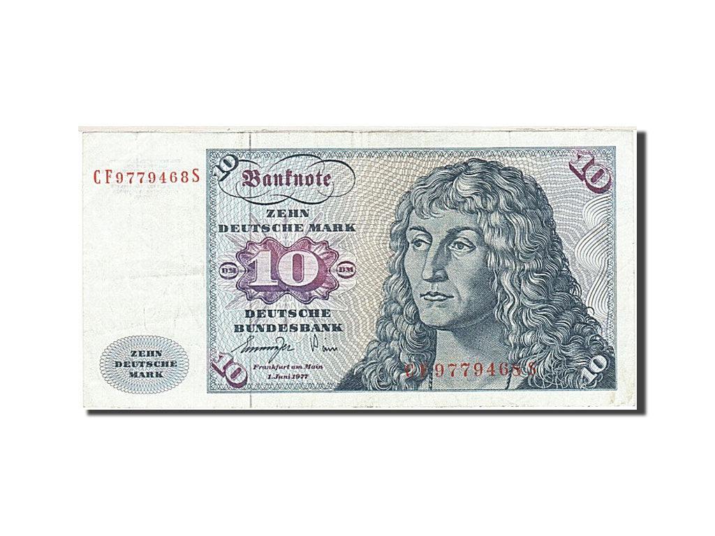 Banknot, Niemcy - RFN, 10 Deutsche Mark, 1970-1980, 1977-06-01, KM:31b